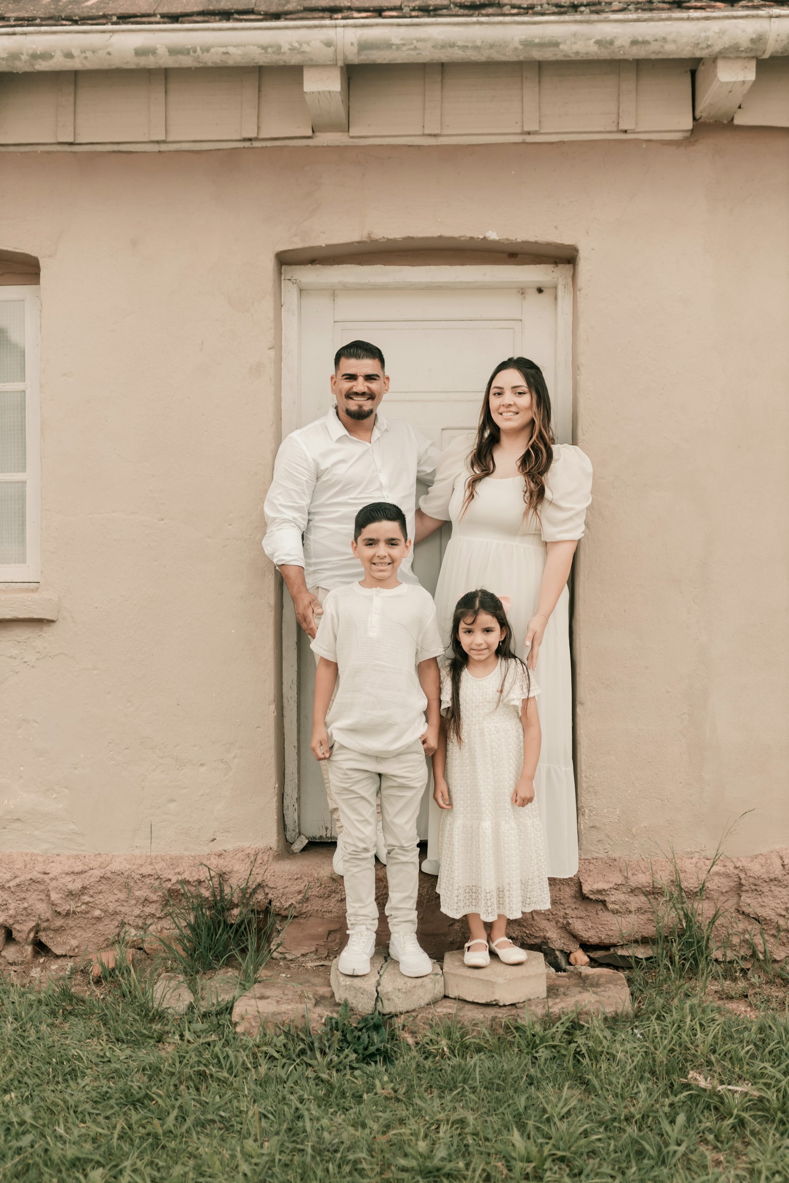 Family in front of their Summerlin home